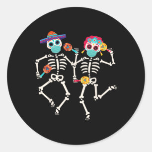 Dia de los Muertos Dag van de dode schedel Ronde Sticker