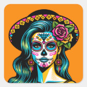 Día de los Muertos Dag van de Dode Stickers (Voorkant)