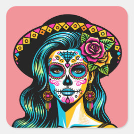 Día de los Muertos Dag van de Dode Stickers