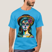 Día de los Muertos Dag van de Dode Traditie T-shirt (Voorkant)