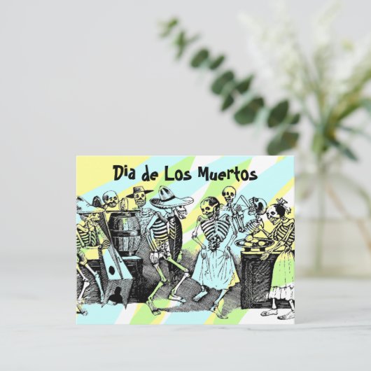 Dia de Los Muertos Dag van de Dode Uitnodigingen (Staand voorkant)