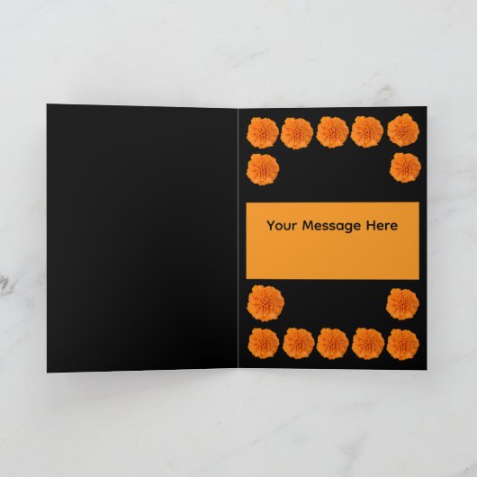 Día de los Muertos Dag van de Doden Borduurwerk Sc Kaart (Binnen)