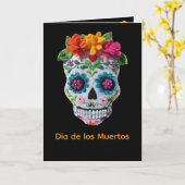 Día de los Muertos Dag van de Doden Borduurwerk Sc Kaart (Gele Bloem)