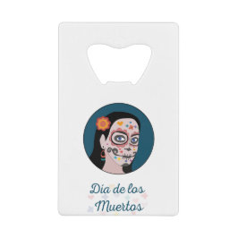 Día de Los Muertos Dag van de Doden Creditkaart Flessenopener