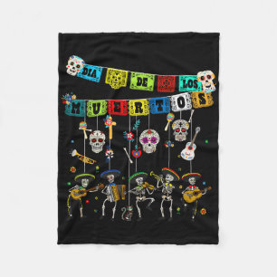 Dia De Los Muertos Dag Van De Doden Grappige Sched Fleece Deken