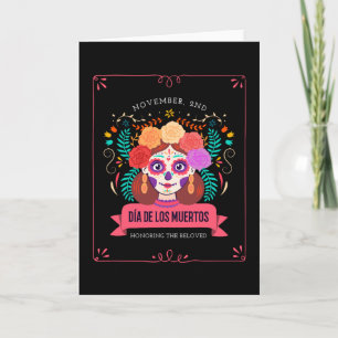 Dia de los muertos dag van de doden kaart