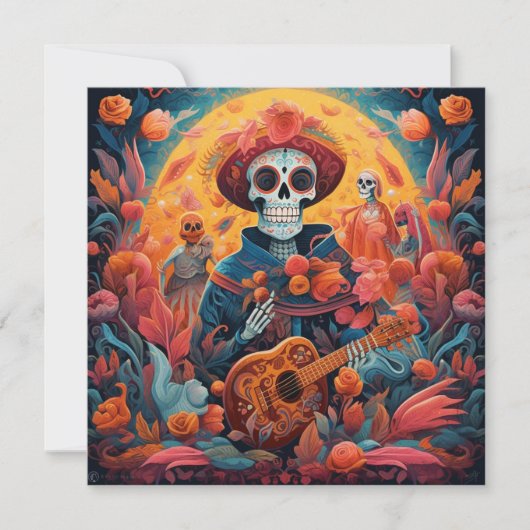 Dia de los Muertos (Dag van de Doden) Mannelijk sk Kaart (Voorkant)