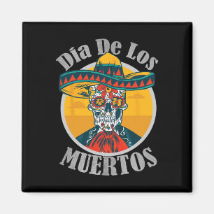 Dia De Los Muertos Dag Van De Doden Schedel Kostuu Magneet