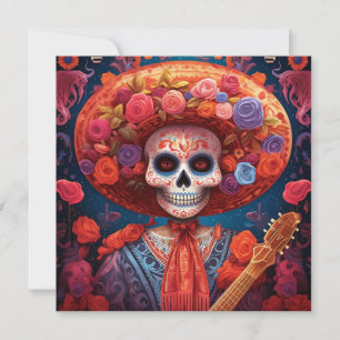 Dia de los Muertos (Dag van de Doden) Sinaasappel  Kaart