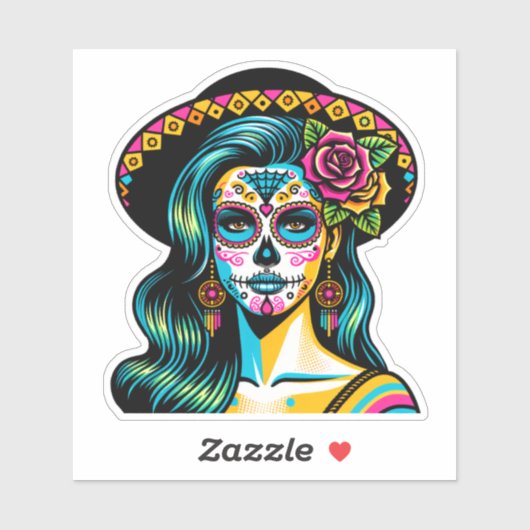 Día de los Muertos Dag van de Doden Sticker (Vel)