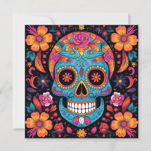Dia de los Muertos (Dag van de Doden) Zwart Kaart (Voorkant)
