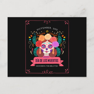 Dia de los muertos dag van de dood briefkaart