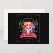 Dia de los muertos dag van de dood briefkaart (Voorkant / Achterkant)