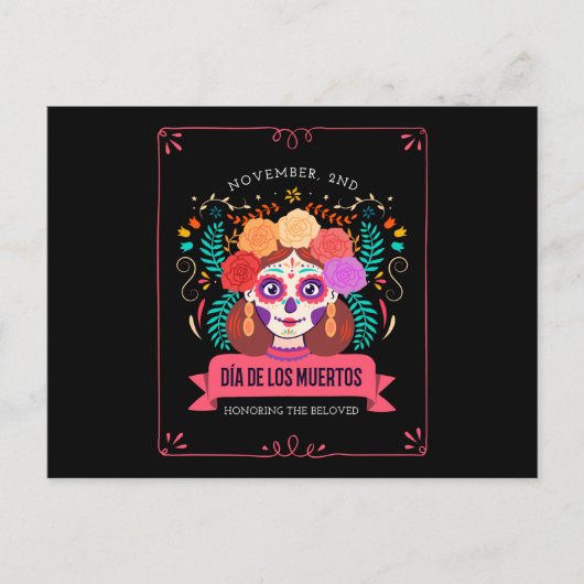 Dia de los muertos dag van de dood briefkaart (Voorkant)