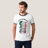 Dia de los Muertos, Dag van de Dood Funny Skeleton T-shirt (Voorkant volledig)