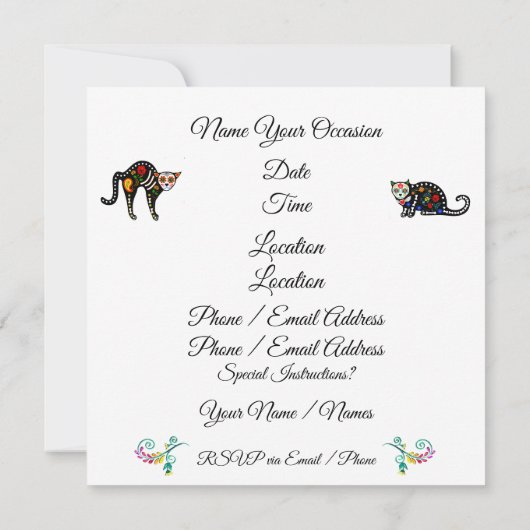 Dia De Los Muertos - Dag van de dood Kaart (Achterkant)