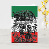 Dia de los Muertos (Dag van de dood) Kaart (Gele Bloem)