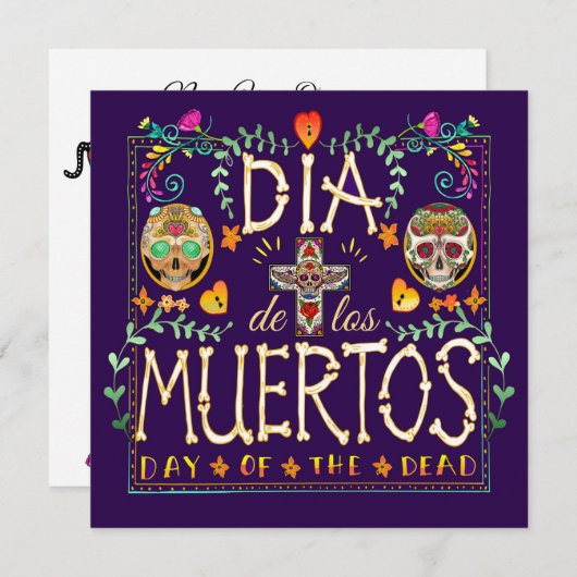Dia De Los Muertos - Dag van de dood Kaart (Voorkant / Achterkant)