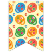 Dia De Los Muertos Dag van de dood. Suikerhuid. Vlaggetjes (Derde vlag)