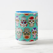 Dia de los Muertos (Dag van de dood) Tweekleurige Koffiemok (Center)