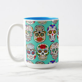 Dia de los Muertos (Dag van de dood) Tweekleurige Koffiemok