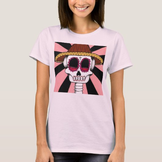 Dia De Los Muertos (Dag van de dood) vrouwentank T-shirt (Voorkant)