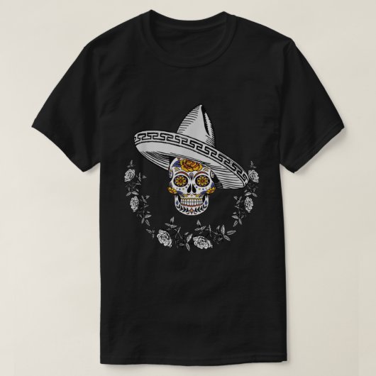 Dia de Los Muertos Dag van de Doodse Mexicaanse vi T-shirt (Design voorkant)