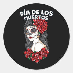 Dia De Los Muertos Dag Van De Overheidsinstantie Ronde Sticker
