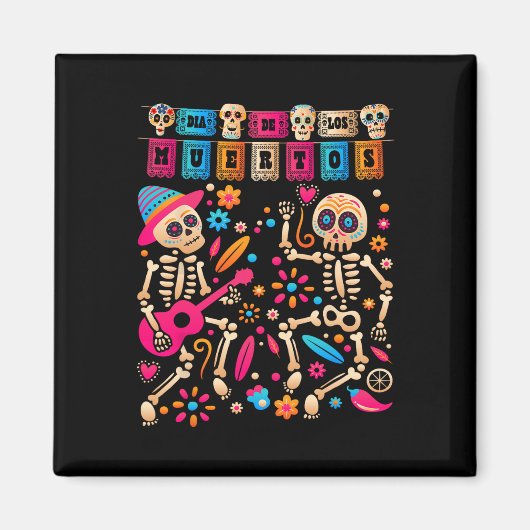 Dia de los Muertos Dag van het dode Mexicaanse ske Magneet (Voorkant)
