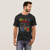Dia de los Muertos Dag van het dode Mexicaanse ske T-shirt (Voorkant volledig)