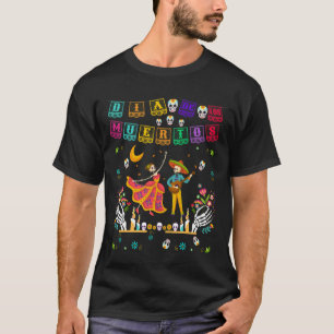 Dia De los Muertos Dag van het dode Mexicaanse Ske T-shirt