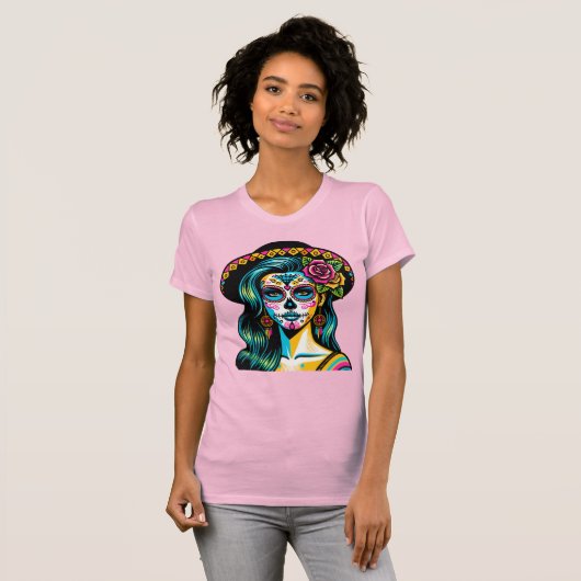 Día de los Muertos Dag van het Dode Shirt (Voorkant volledig)