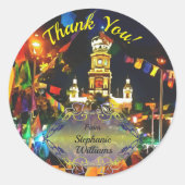 Dia de Los Muertos Dank u PV-190130 Ronde Sticker (Voorkant)