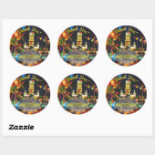 Dia de Los Muertos Dank u PV-190130 Ronde Sticker (Vel)