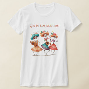 Dia de los Muertos Dansend Calavera Trio T-shirt