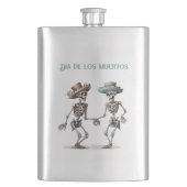 Dia de los Muertos dansende skeletten aanpasbaar Flacon (Voorkant)