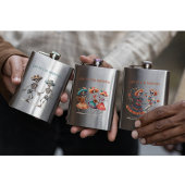 Dia de los Muertos dansende skeletten aanpasbaar Flacon