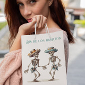 Dia de los Muertos dansende skeletten aanpasbaar Medium Cadeauzakje