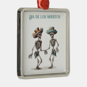 Dia de los Muertos dansende skeletten aanpasbaar Metalen Ornament (Rechts)
