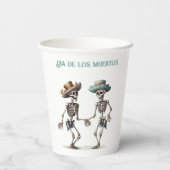 Dia de los Muertos dansende skeletten aanpasbaar Papieren Bekers (Achterkant)