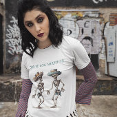 Dia de los Muertos dansende skeletten aanpasbaar T-shirt