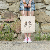 Dia de los Muertos dansende skeletten aanpasbaar Tote Bag