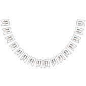 Dia de los Muertos dansende skeletten aanpasbaar Vlaggetjes (Alle)