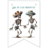 Dia de los Muertos dansende skeletten aanpasbaar Vlaggetjes (Tweede vlag)