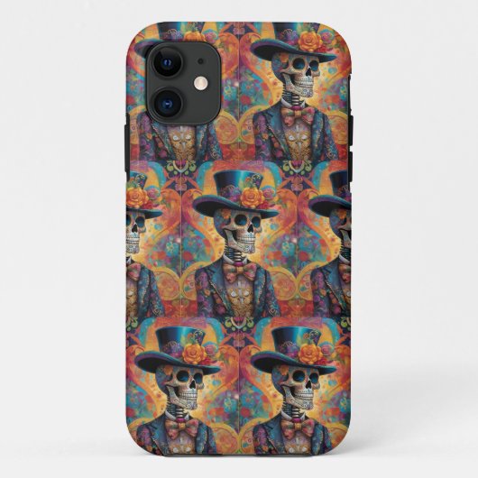Dia de los Muertos Dapper Skelet Case-Mate iPhone Case (Achterkant)