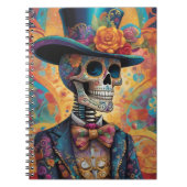 Dia de los Muertos Dapper Skelet Notitieboek (Voorkant)