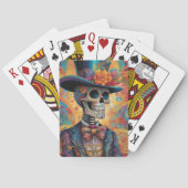 Dia de los Muertos Dapper Skelet Pokerkaarten (Achterkant)