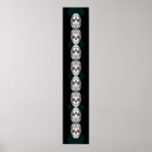 Dia de los Muertos dat Girl Skull Diamond Pattern Poster (Voorkant)