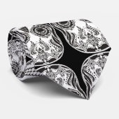 Dia de los Muertos dat Girl Skull Diamond Pattern Stropdas (Opgerold)