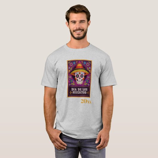 Dia De Los Muertos dated T-shirt (Voorkant volledig)